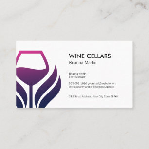 Purple Wine Glass Logo Appointment Card