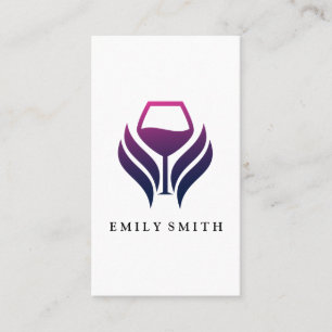 Purple Wine Logo   Modern Business Card