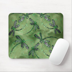 Purple Winged Dragonflies Mouse Pad