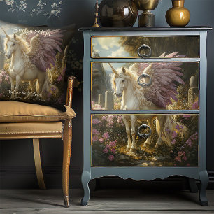 Purple Winged White Pegasus Celtic Stone Circle Tissue Paper