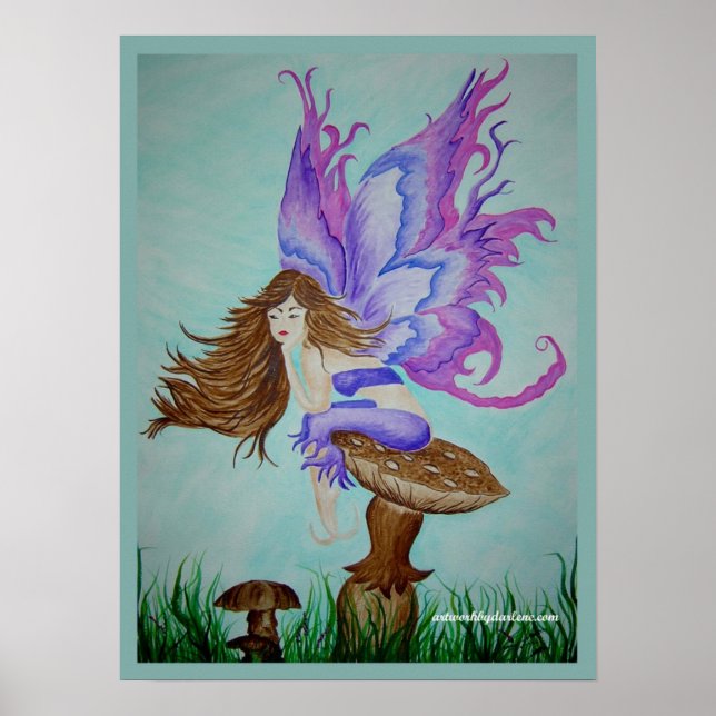 purple wings fairy poster (Front)
