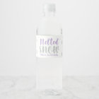 Purple Winter Birthday Party Water Bottle Label