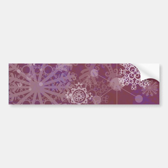 Purple Winter Bumper Sticker (Front)
