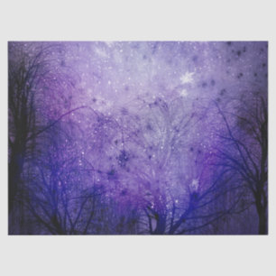 Purple Winter Forest Decoupage Tissue Paper