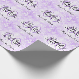 Purple Winter Wonderland 60th Birthday Party Wrapping Paper
