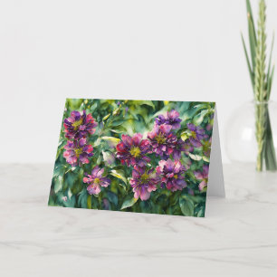 Purple Wisteria Flowers Garden Art Note Card