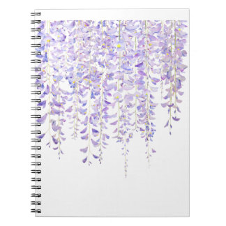 purple wisteria in bloom  watercolor 2021 notebook