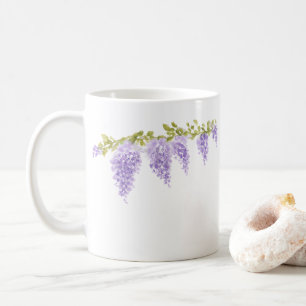Purple Wisteria Spring Flower Painting Coffee Mug
