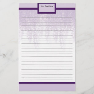 Purple Wisteria Stationery