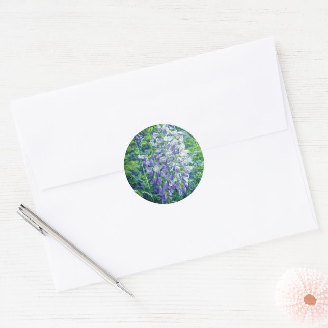 Purple Wisteria Stickers (Envelope)