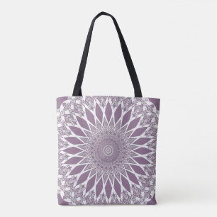 Purple Wisteria Tristyns Mandala Tote Bag