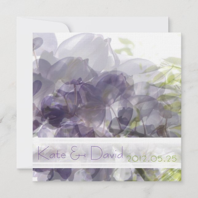 © Purple Wisteria Whisper Wedding Invitations (Front)