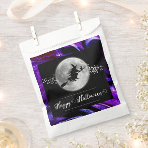 Purple Witch Silhouette Halloween Favour Bags