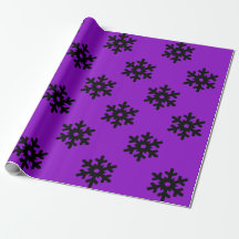 Purple with black snowflakes