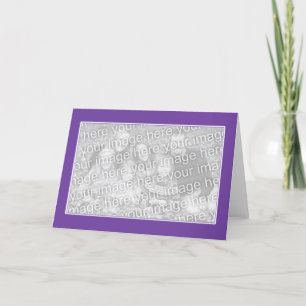 Purple with White Border (photo frame) Card
