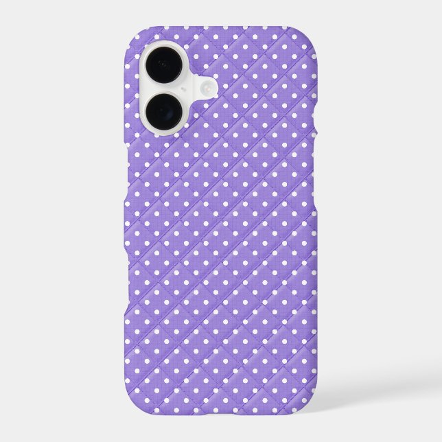 purple with white polka dot quilt design (Back)