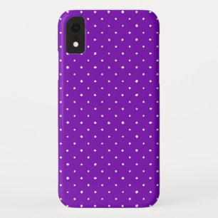 purple with white polka dots Case-Mate iPhone case