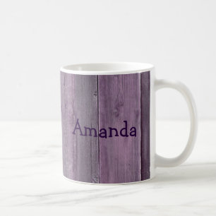 Purple wood to personalize coffee mug