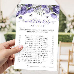 Purple  Would She Rather Bridal Shower Game