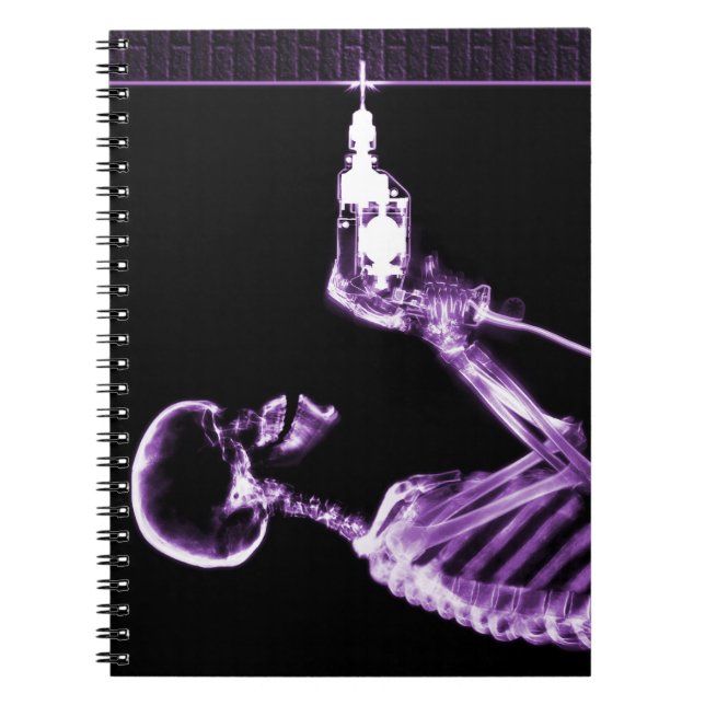 Purple X-Ray Skeleton Builder Notebook (Front)