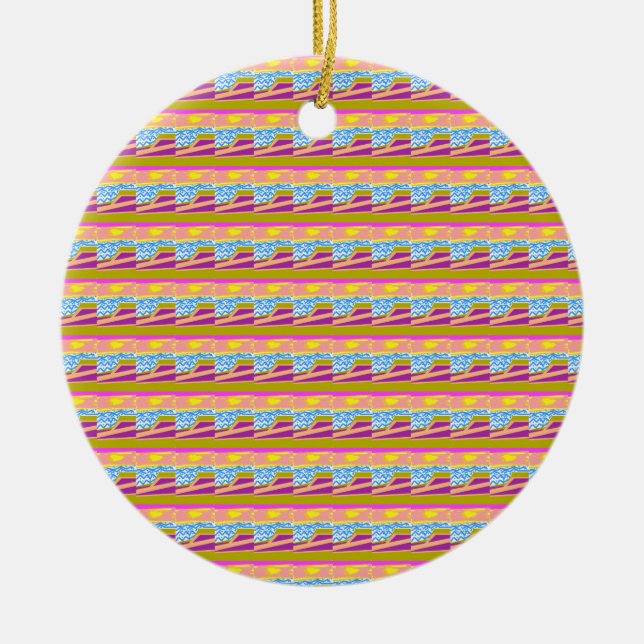 Purple Yacht Ornament (Front)