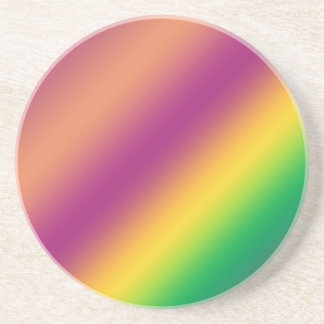 purple, yellow and green colour strips coaster