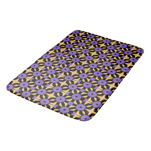Purple Yellow Black Geo Bath Mat