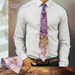 Purple Yellow Black Pattern Neck Tie<br><div class="desc">Check out this beautiful tie made with a purple,  black,  and shades of yellow star pattern.  
This gradient pattern makes an interesting fashionable tie and could be a great gift for him.</div>