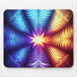 Purple Yellow Blue Lyapunov Fractal Mouse Pad