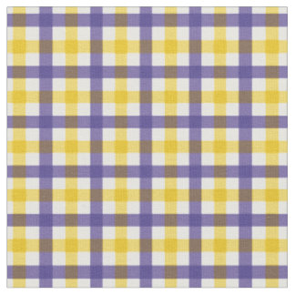 Purple & Yellow Bright Gingham Plaid/ Tartan Fabric
