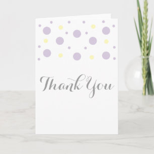 Purple Yellow Confetti Thank You Card