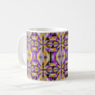 Purple & Yellow Diamond Tribal Coffee Mug