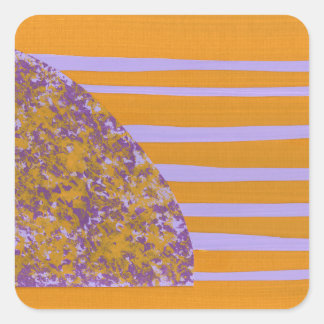 Purple Yellow Flower Square Sticker