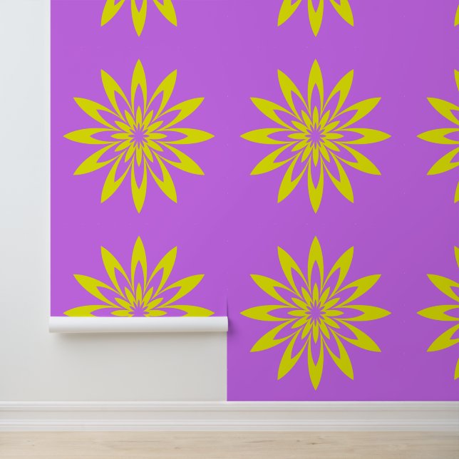 Purple Yellow Flower Wallpaper (Application)