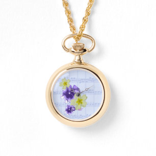 Purple & Yellow Flowers Sheet Music Watch
