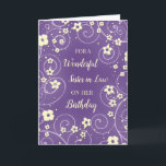 Purple Yellow Flowers Sister in Law Birthday Card<br><div class="desc">Birthday card for sister in law with pretty purple and pastel yellow flowers and thoughtful verse.</div>
