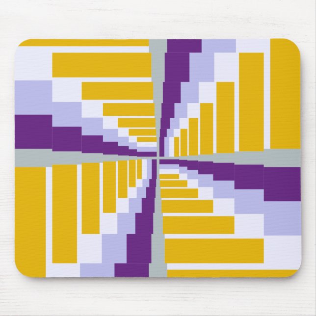Purple Yellow Gold White Mouse Pad (Front)