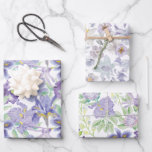 Purple Yellow Iris Floral Watercolor  Wrapping Paper Sheet<br><div class="desc">A beautiful purple and yellow Iris floral design on these wrapping paper sheets. Perfect for birthday's,  bridal showers,  weddings,  any gift for her.</div>
