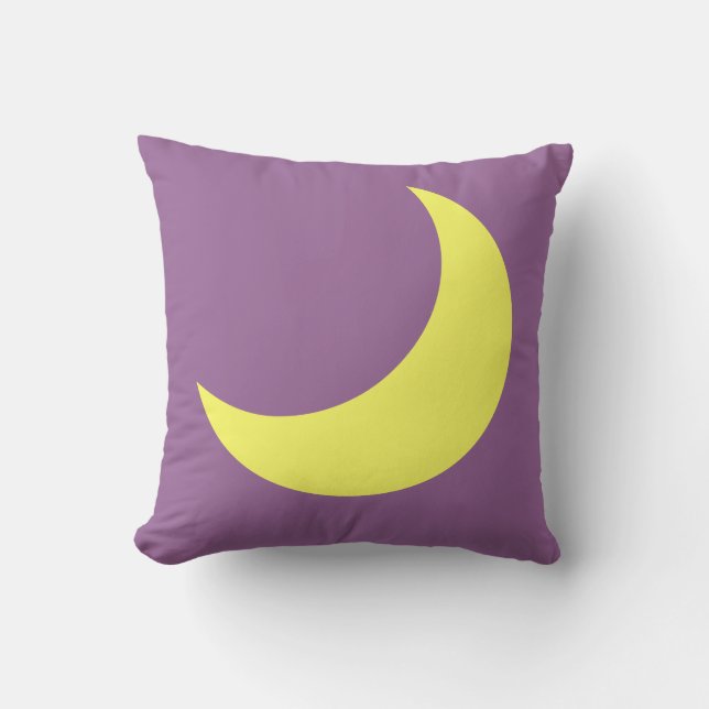 Purple & Yellow lunar moon pillow (Front)