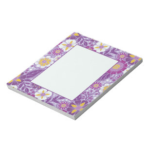 Purple, Yellow & Magenta Floral Notepad