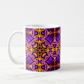 Purple Yellow Patterned Coffee Mug