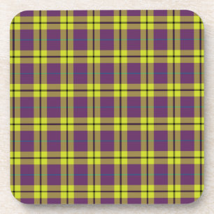 Purple & Yellow Plaid Coaster