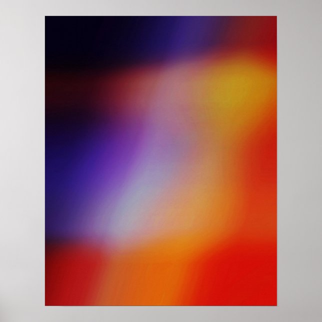 Purple Yellow Red & Orange Abstract Glow Poster (Front)