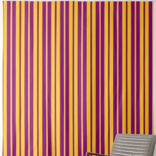 Purple Yellow Stylish Stripes Pattern Design Fabric