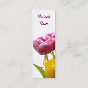 Purple & Yellow Tulips Bookmark Business Cards
