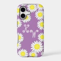 Purple Yellow White Grey Daisy Fun