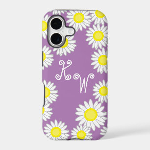 Purple Yellow White Grey Daisy Fun