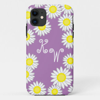 Purple Yellow White Grey Daisy Fun Case-Mate iPhone Case