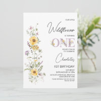 Purple Yellow Wildflowers Bouquet 1st Birthday