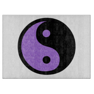 Purple Yin Yang Cutting Board